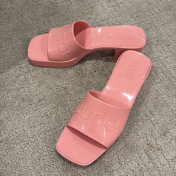 Gucci Pink Slide Sandals